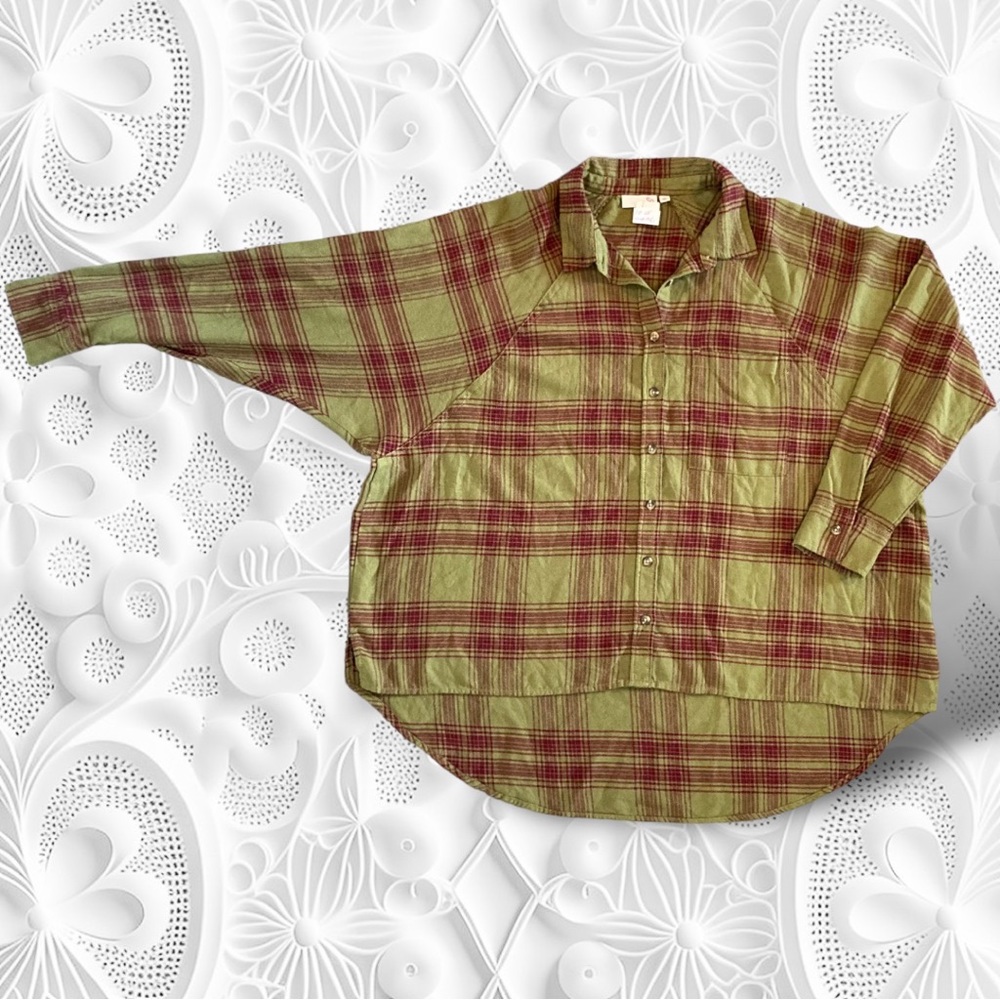 So Oversized Hi-Low Flannel